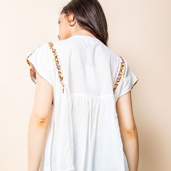 NWT Vici Los Cabos Embroidered Babydoll Top - Picture 4 of 8